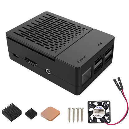 iUniker Mini ITX Raspberry Pi Case IU-RP-088-BTTT 30mm Cooling Fan ABS Case