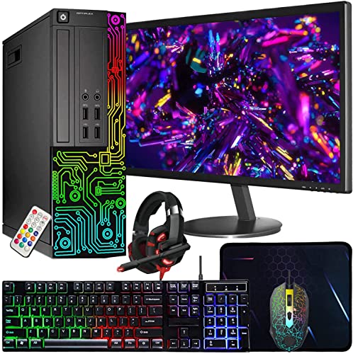 Dell OptiPlex Desktop Computer | Intel Core i5 (3.2GHz) | 16GB DDR3 RAM | 512GB Solid State Drive | 24 Inch LCD Monitor | Windows 11 Pro | Black