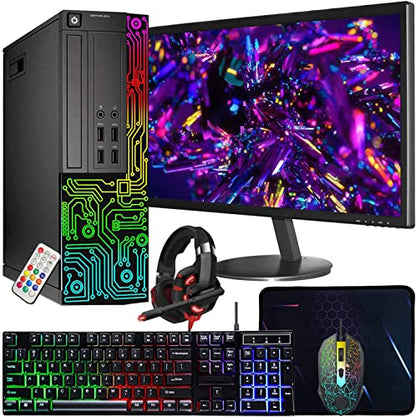 Dell OptiPlex Desktop Computer | Intel Core i5 (3.2GHz) | 16GB DDR3 RAM | 512GB Solid State Drive | 24 Inch LCD Monitor | Windows 11 Pro | Black