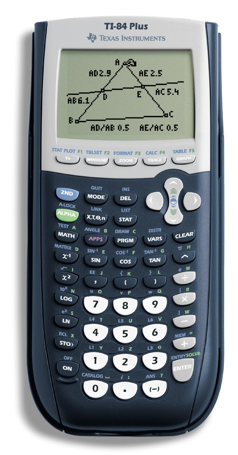 Texas Instruments TI-84 Plus 3" LCD Graphing Calculator Battery Powered 1 Lithium Metal
