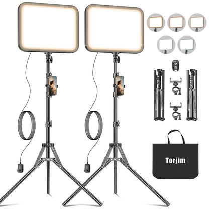 Torjim 12in LED Video Light Kit ABC01 1080p Continuous Output Lighting