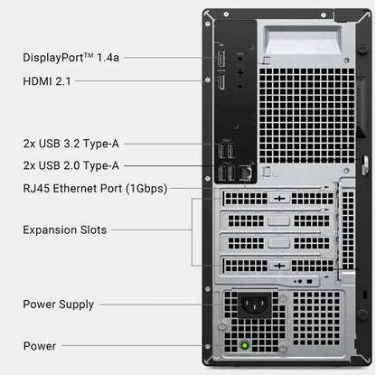 Dell Ect1250 Tower Desktop PC | Intel Core Ultra 5-225 | 32GB DDR5 RAM | 1TB SSD | 3840x2160 Resolution | Professional