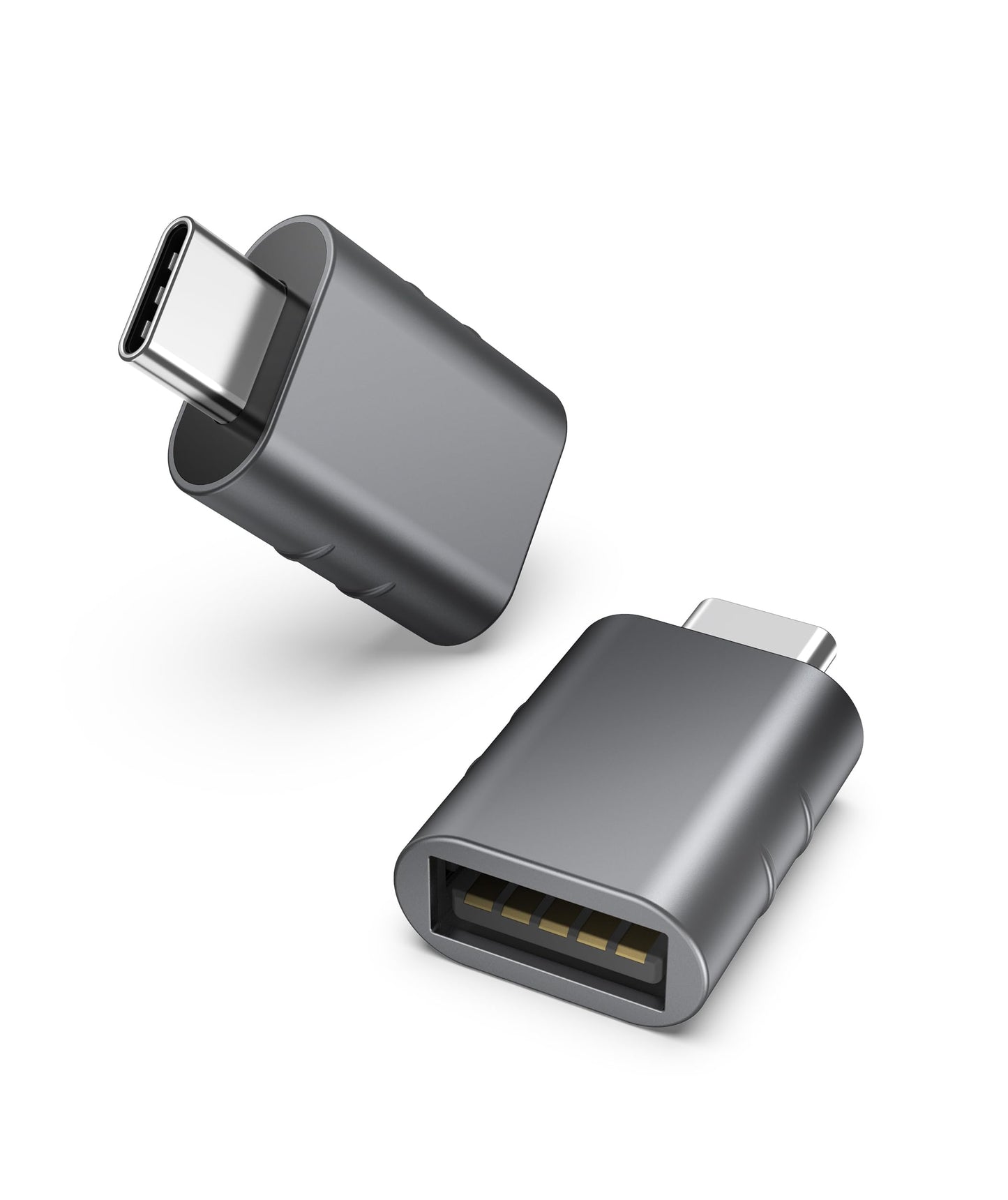 Syntech 2-Port USB C to USB 3.0 Adapter Pack - Model MARK3 - Metallic - Space Grey