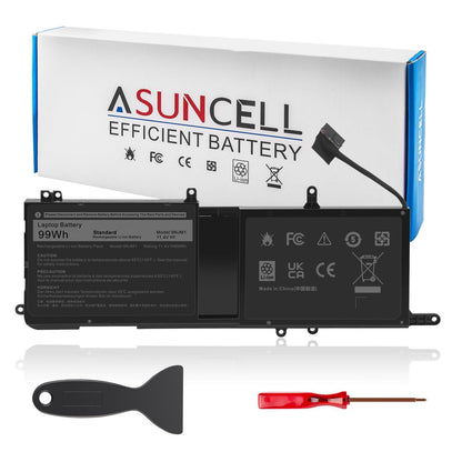 ASUNCELL 9NJM1 Lithium Ion Battery 11.4V 99Wh 3-Cell for Dell Alienware 15 R3, R4, 17 R4, R5