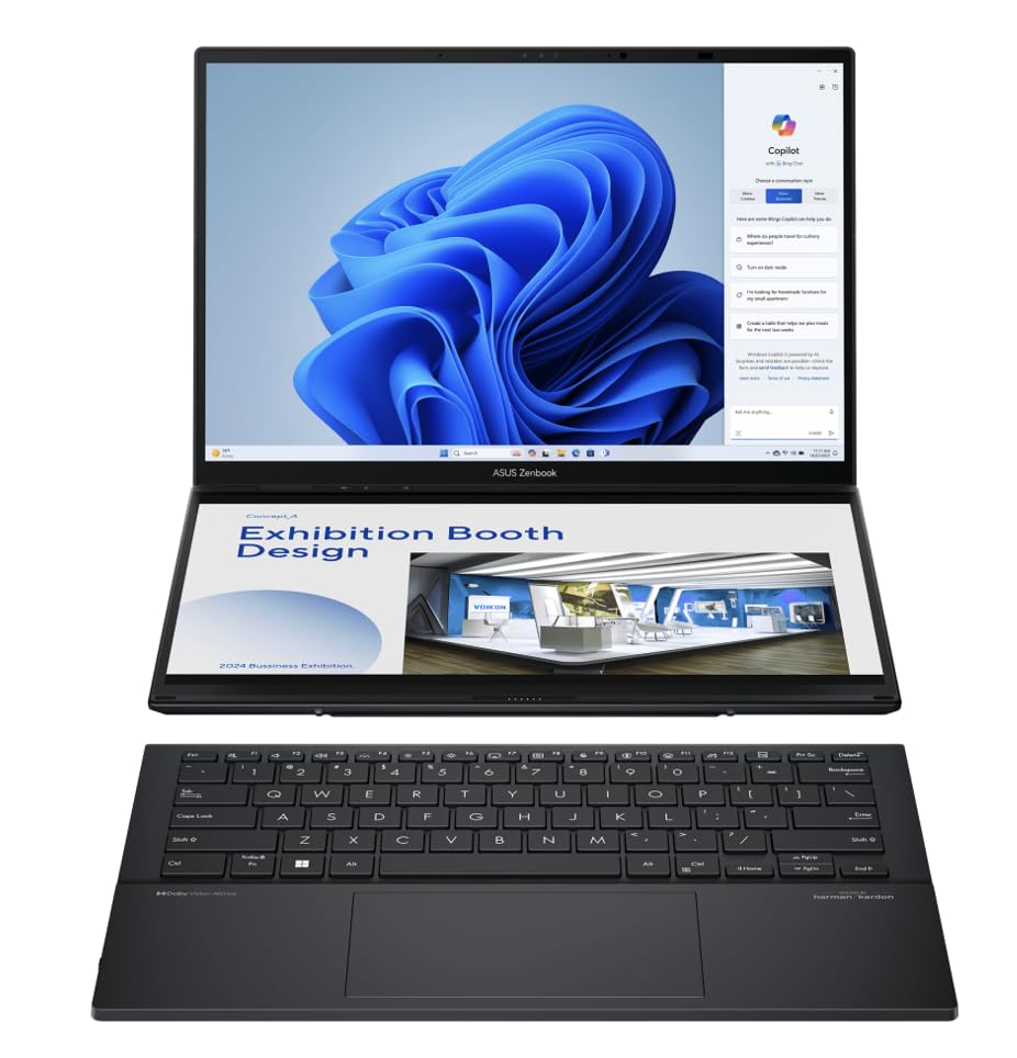 ASUS Zenbook Duo B0FRVTXF33 1920x1200 Touchscreen OLED Convertible Laptop