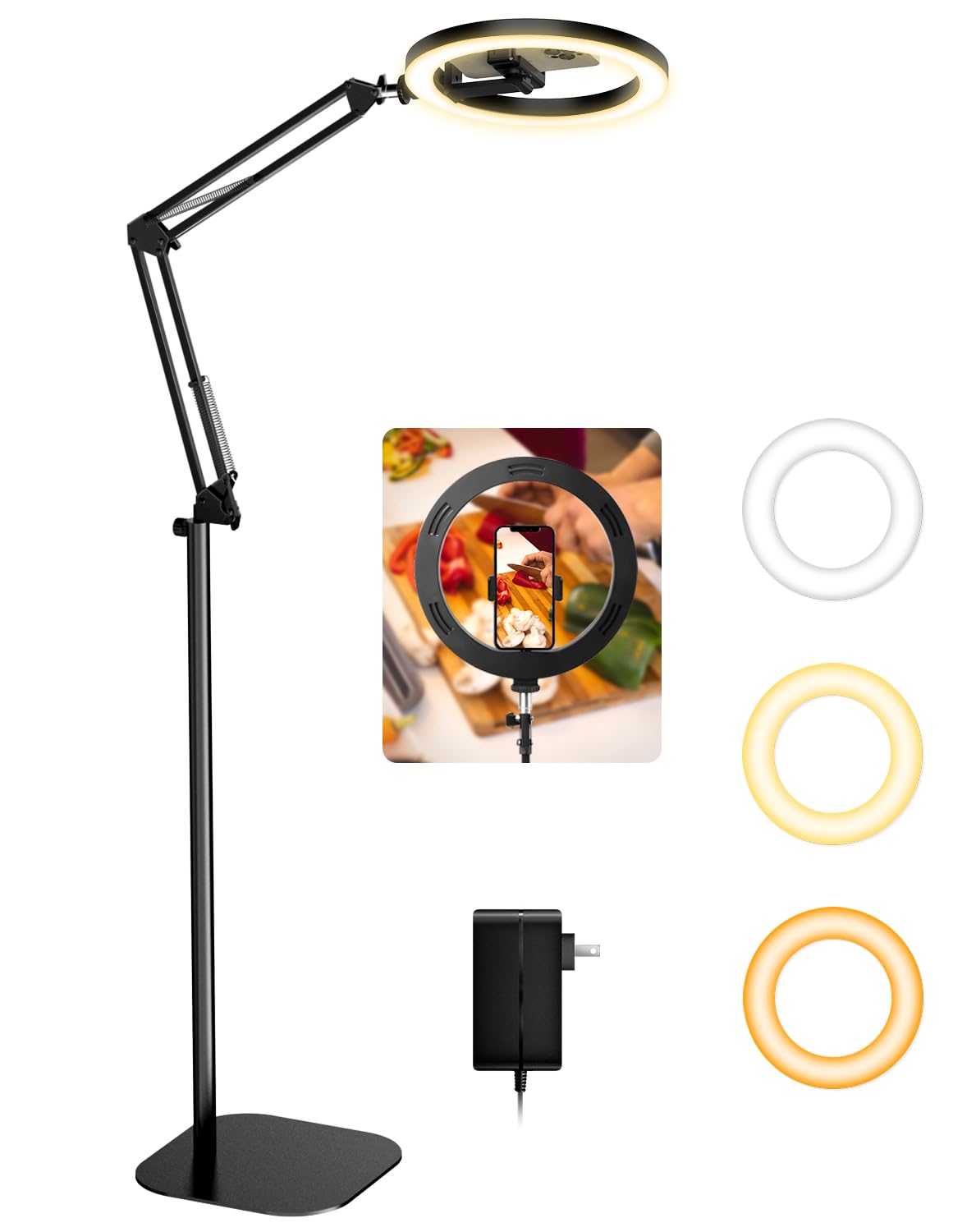 Evershop 10 inch 621A 1800 Lumens Overhead Phone Tripod Light