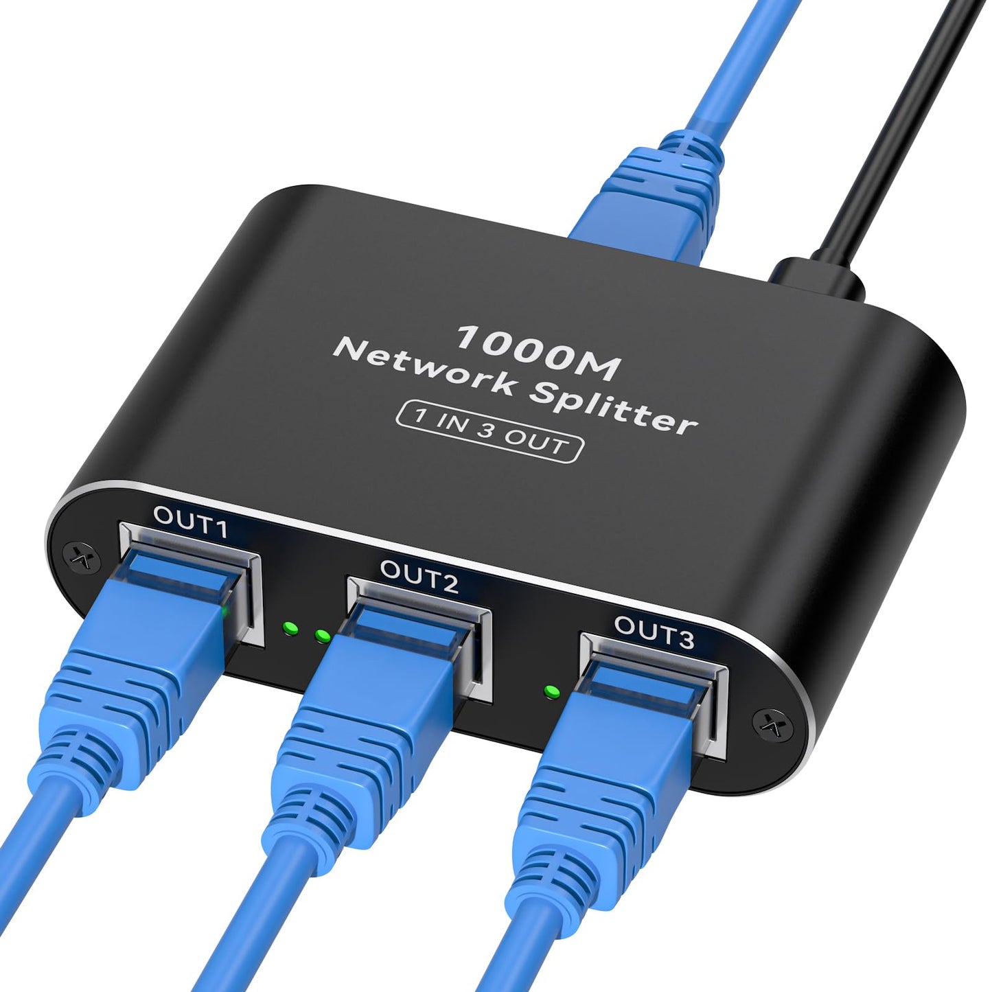 THXCDBID Ethernet Switch 1-to-3 RJ45 Splitter 1000Mbps ON-OFF 5V DC