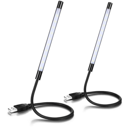Tujoe 2 Count SEW0943 USB LED Light 4.5W Touch Control Dimmable Adjustable Black