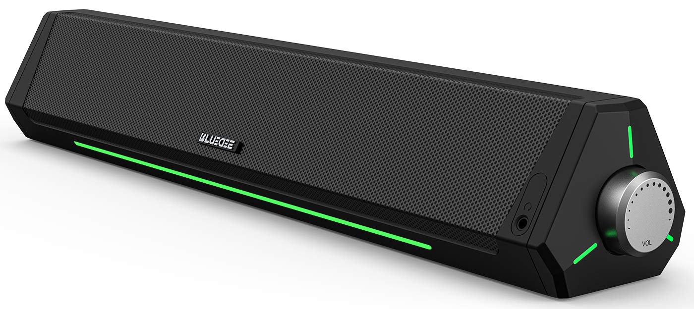 Bluedee SK010 Black 16.42 Inch Stereo Soundbar USB Powered Computer Speakers