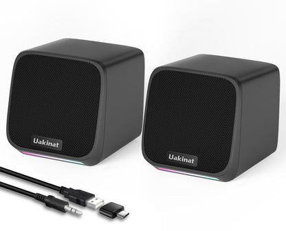 Uakinat 2.55 Inches E-1078 Mono Desktop Speakers 6 Watts USB Powered Multimedia