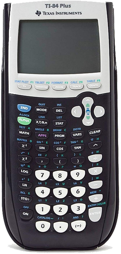 Texas Instruments TI-84 Plus Graphing Calculator 3” LCD Battery Powered Plastic Enclosure Black
