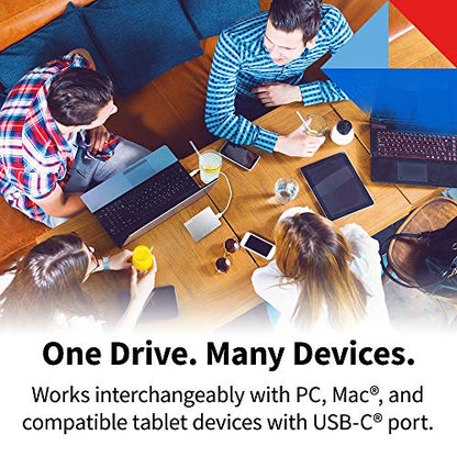Toshiba 1TB HDTX110XSCAA 5400 RPM 2.5-inch Portable External Hard Drive USB 3.0 USB-C