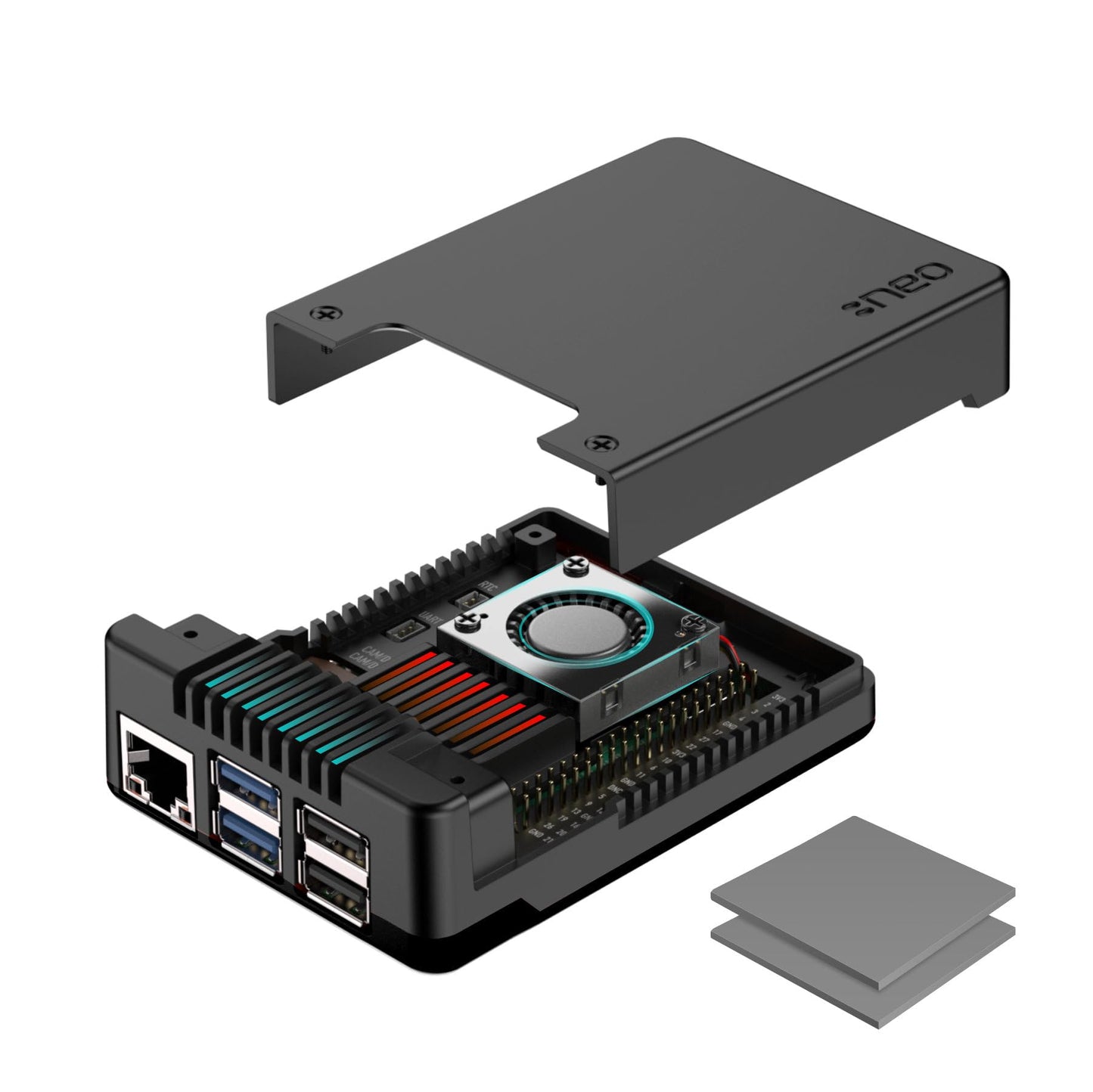 Argon Forty A23-006 AR-NEO5-BLCK Raspberry Pi Mini ITX Aluminum Case