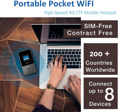 MITwireless Solutions WiFi T8 4G LTE Portable Hotspot Dual-Band 2.4GHz