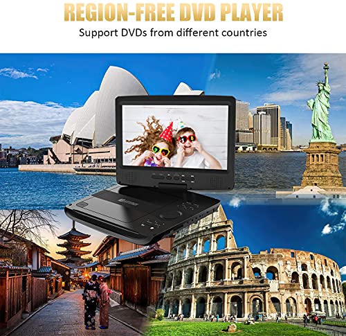 HDJUNTUNKOR 10.1" HD Portable DVD Player HDPDVD-01 1024x600 30-Day Refund
