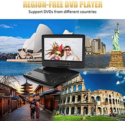 HDJUNTUNKOR 10.1" HD Portable DVD Player HDPDVD-01 1024x600 30-Day Refund