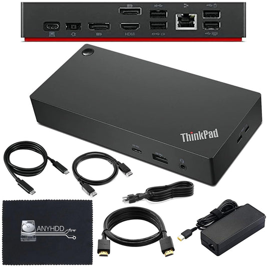 ANYHDD Docking Station 90W DOCK-40AY0090US-Renewed 6 USB Ports 1 HDMI 1 DisplayPort