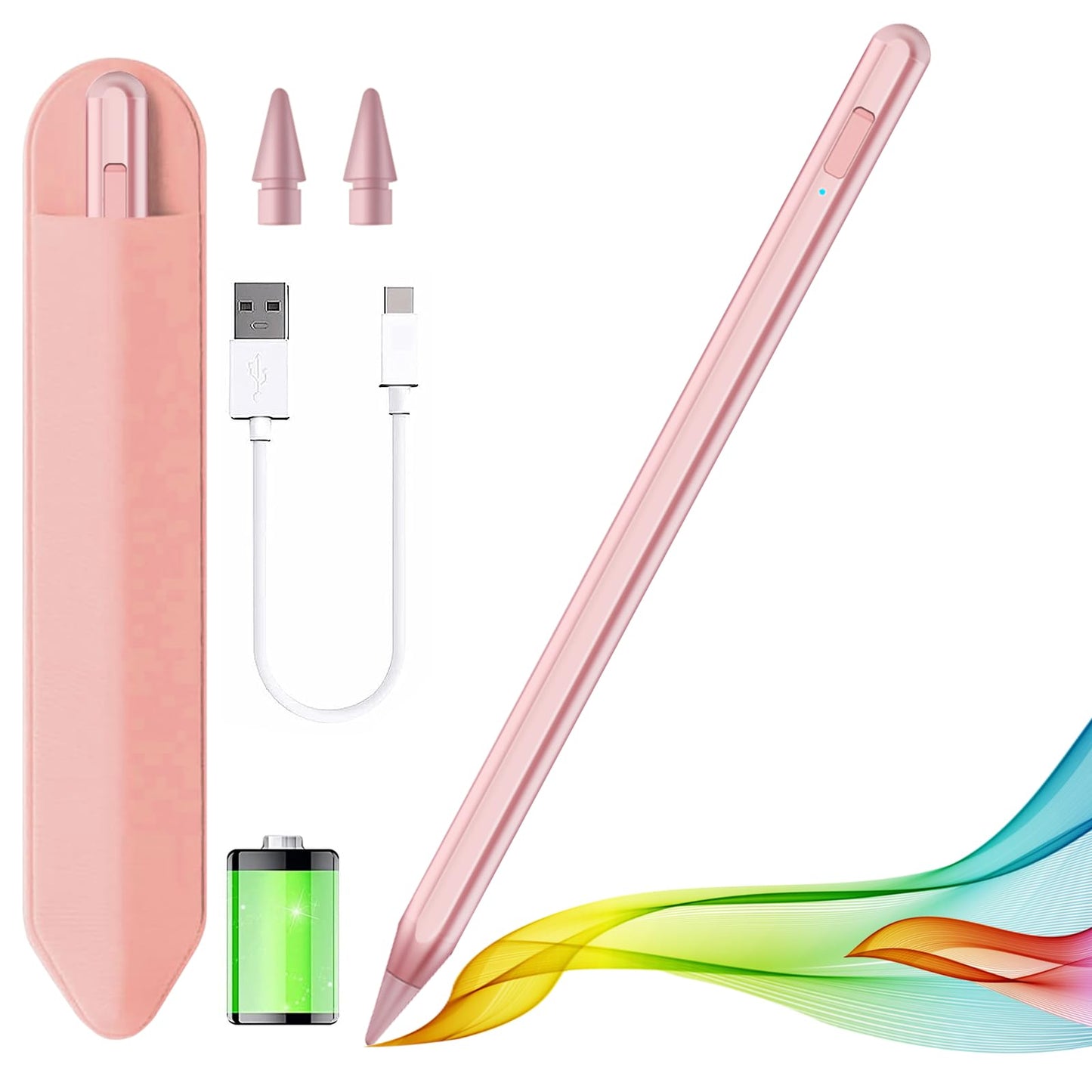 JvKzaen 5.91in AC10S 0.9mm Stylus Pen for iPad 2018-2025