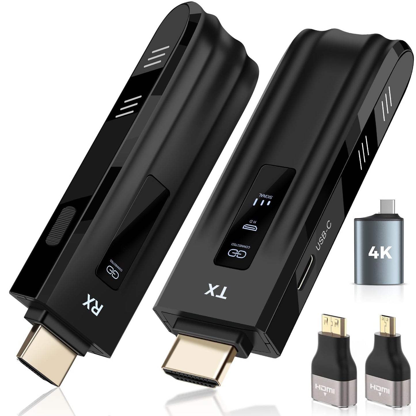 Beyn Wireless HDMI Transmitter and Receiver CHD04 4K Stereo Surround Plug and Play Compact