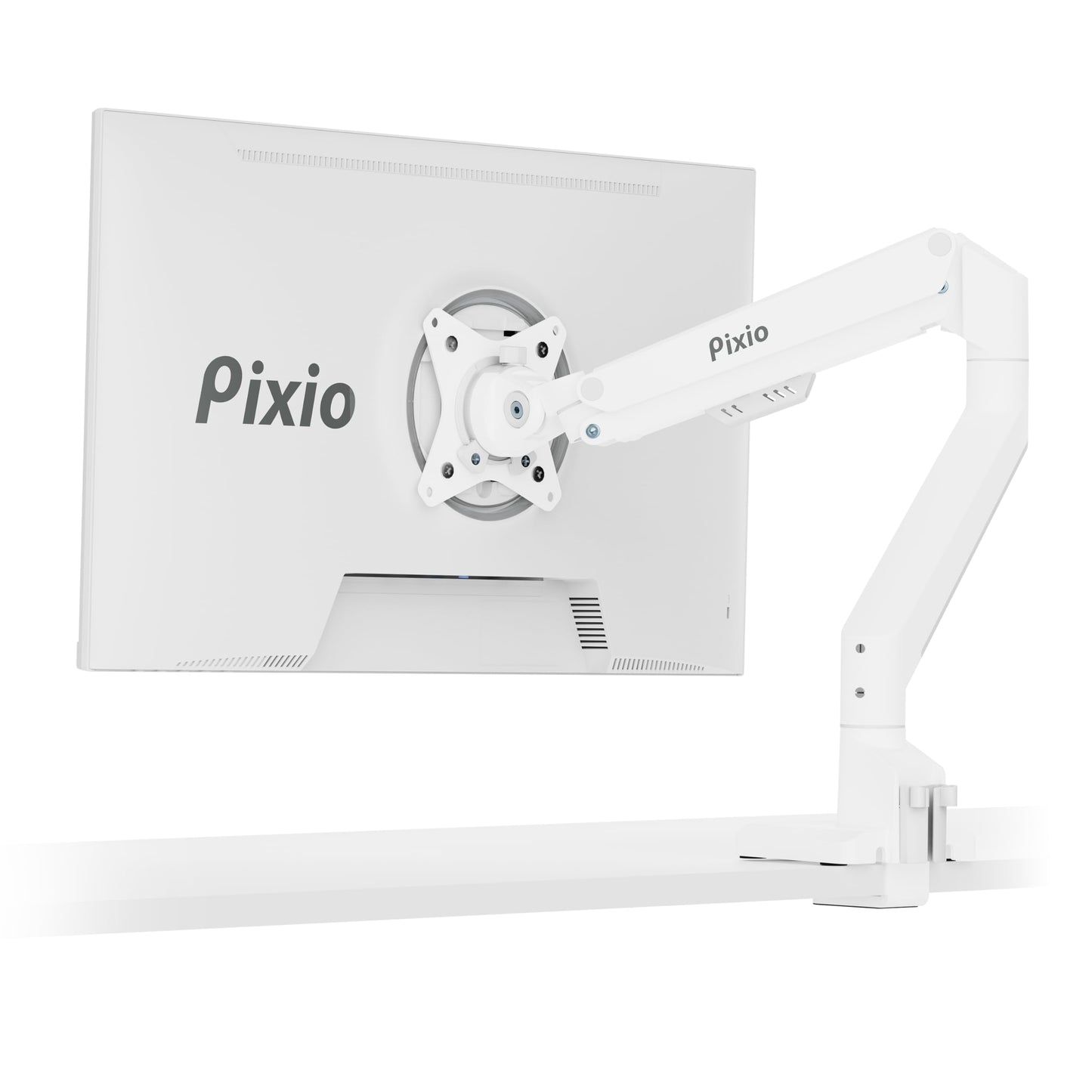 Pixio PSW1SWH 17-32 Inches Monitor Arm Stand VESA Mount Swivel Metal White