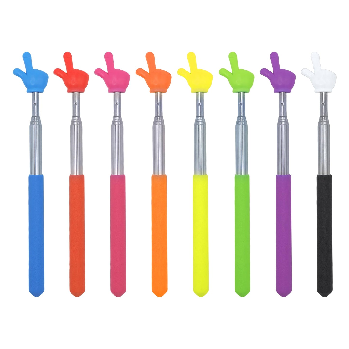 Sanfylikus 8-Piece Classroom Pointer Set Retractable 21.7in ABS Presentation Tools