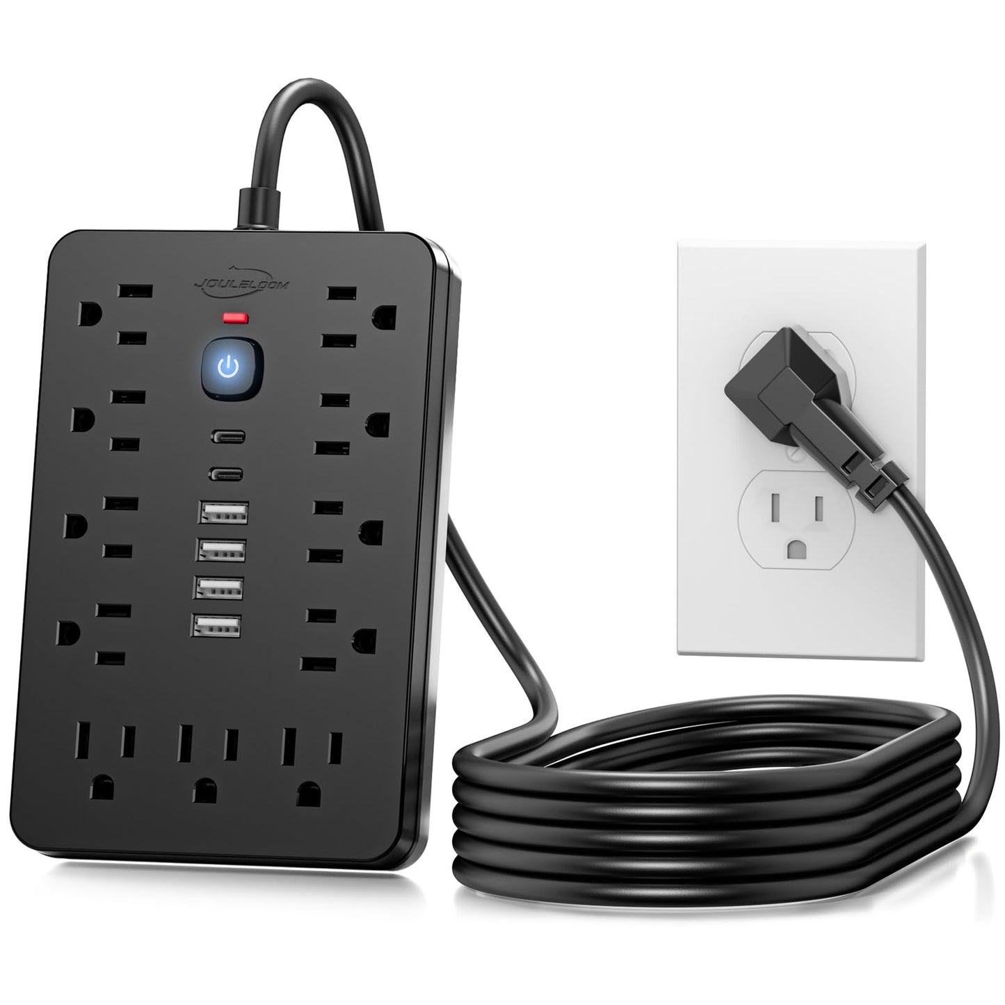 JouleLoom 6FT Power Strip TT-PS11 11 AC Outlets 6 USB Ports Surge Protection