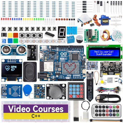 SunFounder Arduino Uno R4 WiFi, USB Connectivity, Compatible with Arduino IDE, Dual Processor, 2 USB Ports, Infrared Wireless, Model Number sunfounder