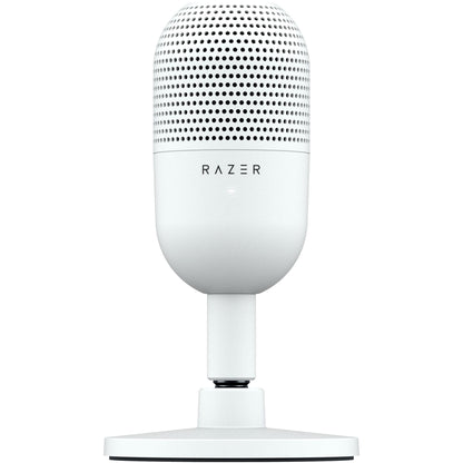 Razer 3.59x3.59x6.38 inches Seiren V3 Mini USB Microphone - Supercardioid Polar Pattern - Condenser - 20Hz-20KHz Frequency Response - 78dB SNR - 1 Channel - White