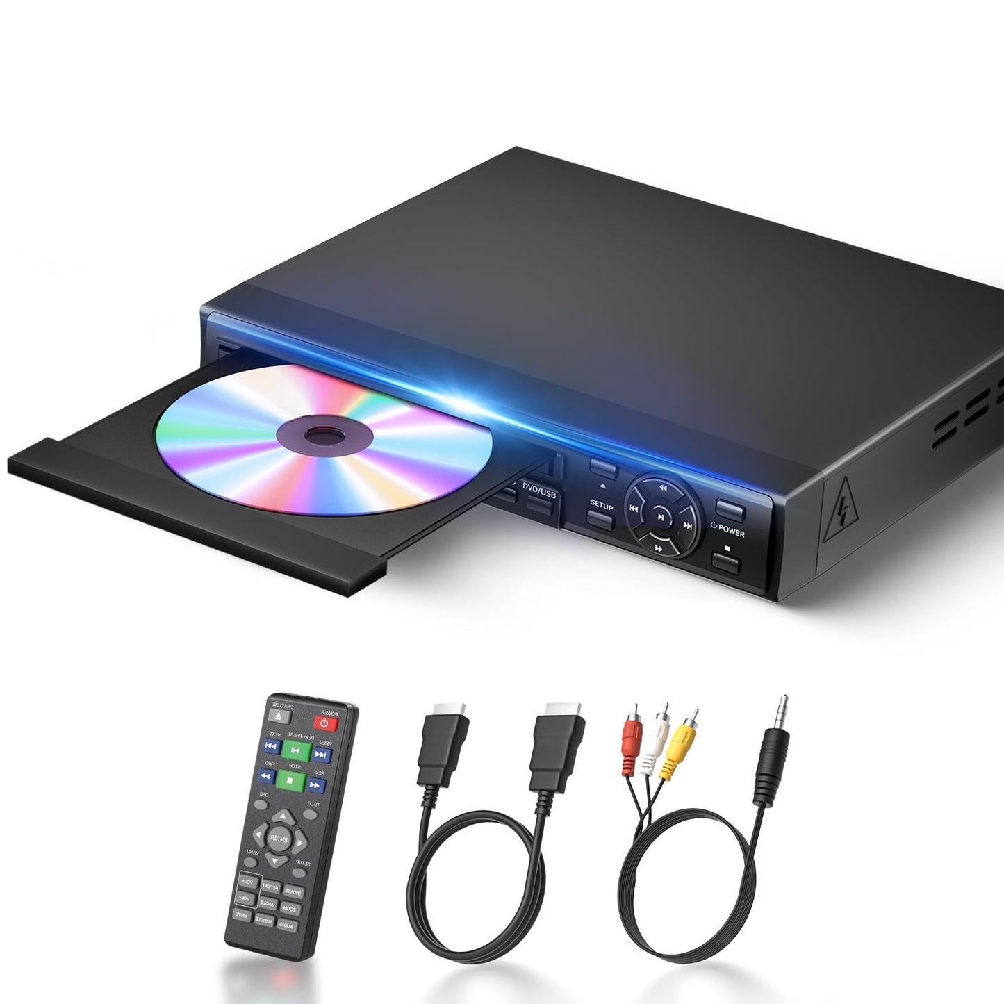 Arafuna CD/DVD Player HDMI RCA USB Output 1920x1080 Region Free