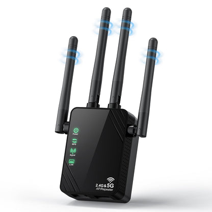 Venrk WiFi Extender 802.11a/b/g/n/ac 1200Mbps Dual-Band Wireless 12888ft² Coverage 1.3W x 2.5D x 2.1H