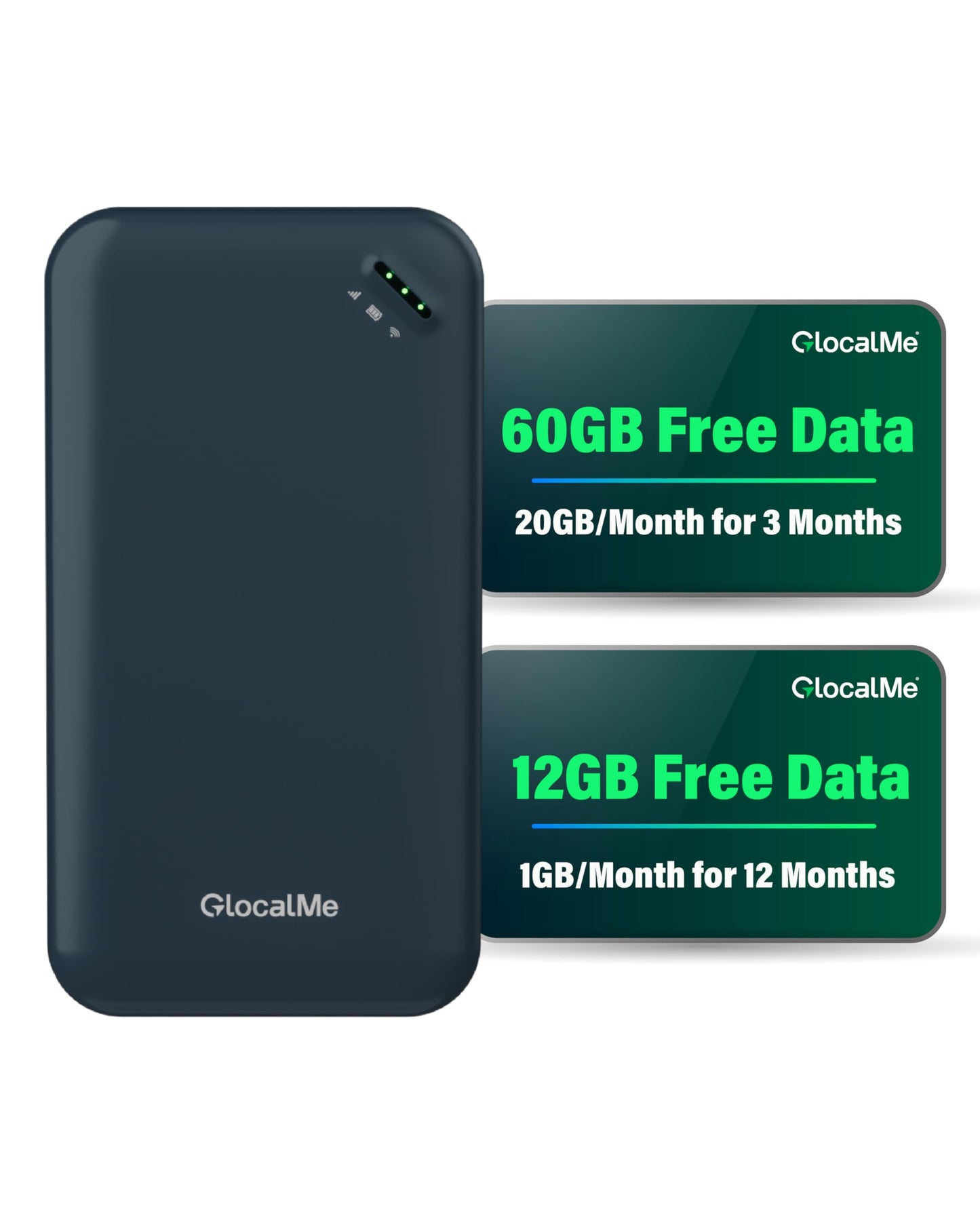 GlocalMe UPP 4G Mobile Hotspot Model UPP Blue Portable WiFi Device