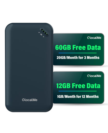 GlocalMe UPP 4G Mobile Hotspot Model UPP Blue Portable WiFi Device