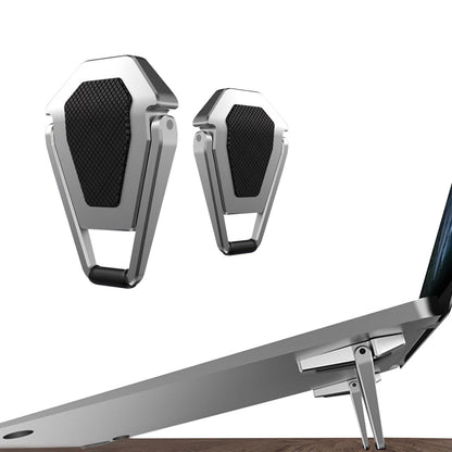 ELE DEPI 2 Pack Portable Laptop Stand DP-001 Silver Adjustable Foldable Zinc Alloy