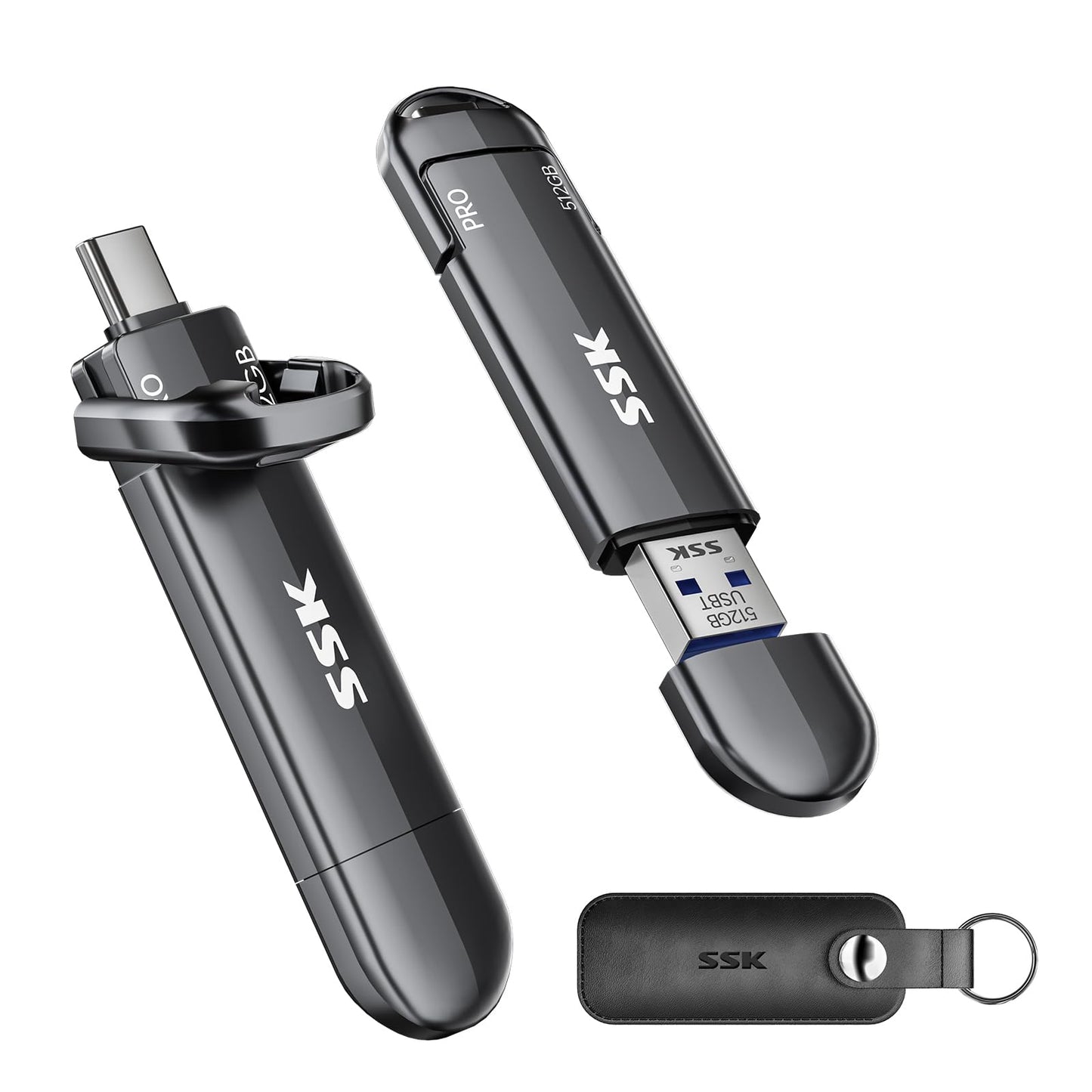SSK 512GB SD311 PRO External Solid State Drive, USB 3.2 Gen 2, TLC NAND, 3.18 Inches, PCIE x 4
