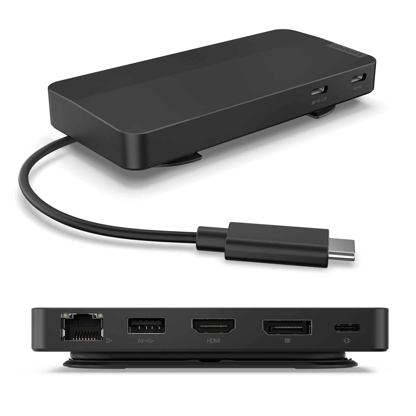 Lenovo USB-C Dual Display Travel Dock 40B90000US 7 Ports USB Type C 4K HDMI