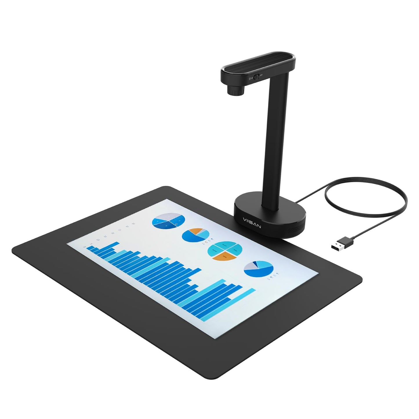 VIISAN 16MP A4 Document Scanner USB 300 dpi Document Camera