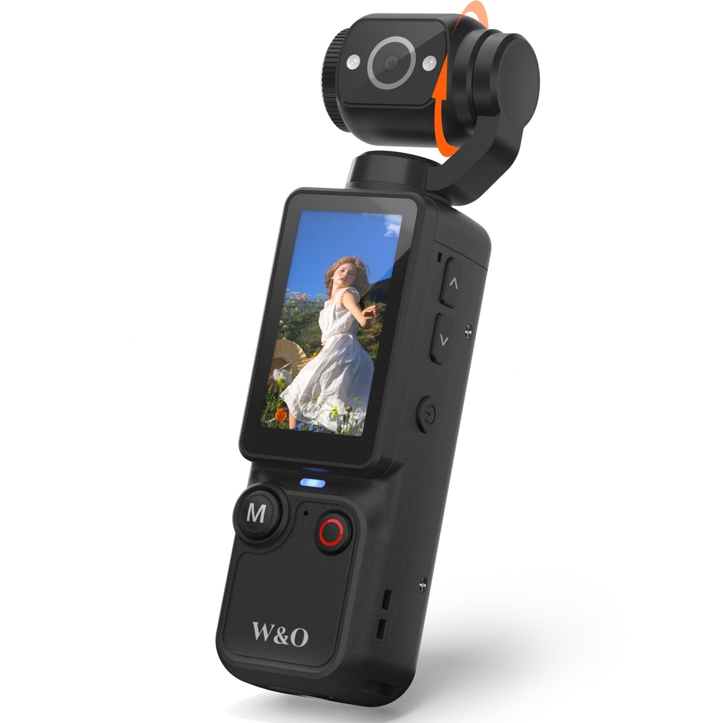 W & O 5.35" Q7 1072p Handheld Video Camera with 180° Rotating Lens