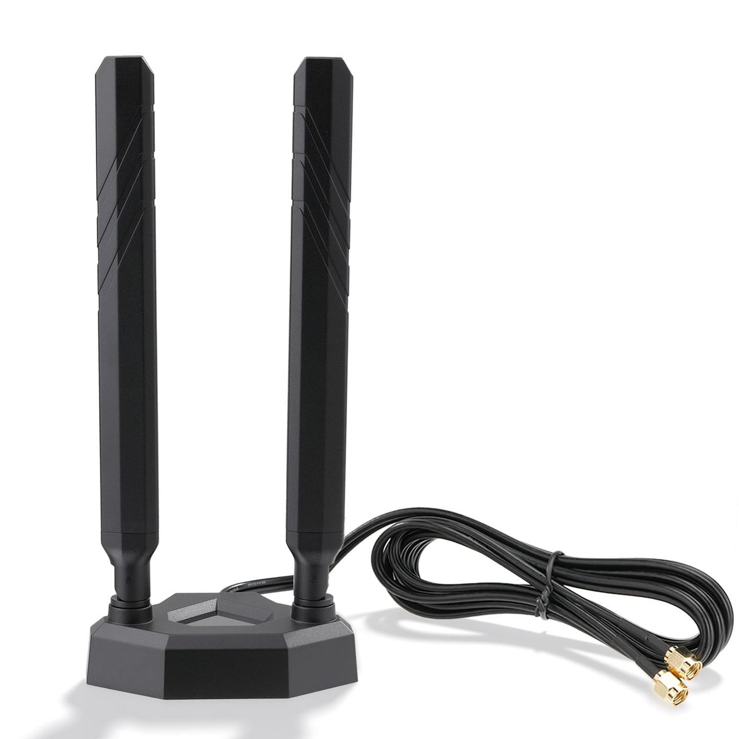 Eightwood Tri-Band WiFi 7 Antenna EWAN0113 2.4GHz 5GHz 6GHz RP-SMA Black