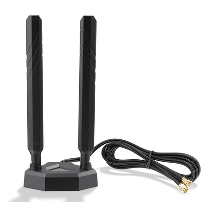 Eightwood Tri-Band WiFi 7 Antenna EWAN0113 2.4GHz 5GHz 6GHz RP-SMA Black