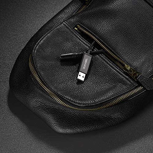 DUKABEL USB to 3.5mm Audio Adapter DUSB351F-120B Stereo to USB Audio Adapter Black