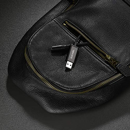 DUKABEL USB to 3.5mm Audio Adapter DUSB351F-120B Stereo to USB Audio Adapter Black