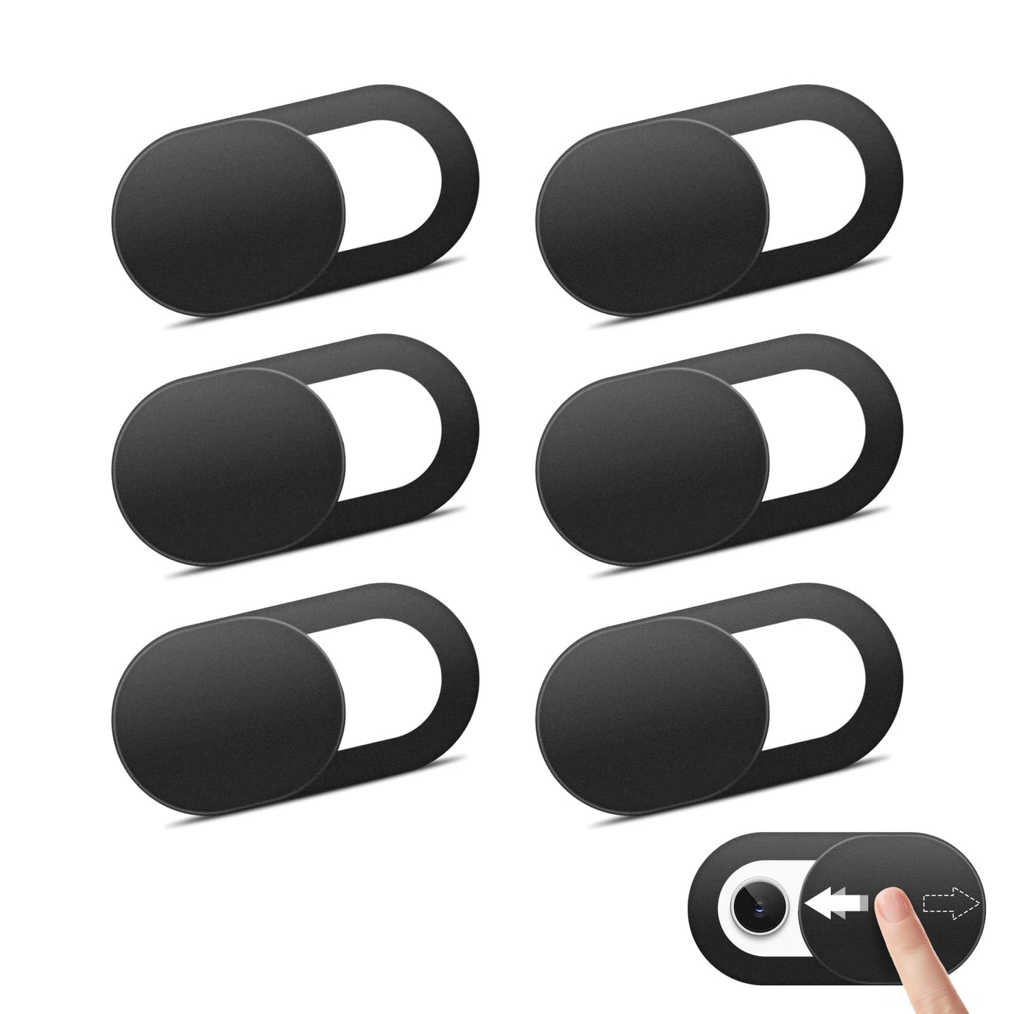Meliya 6 Pack Webcam Cover 0.03 inches ABS Privacy Blockers
