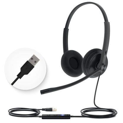 Yealink UH34 Lite Dual Teams USB Headset, Stereo, Wired, Noise Cancelling Microphone