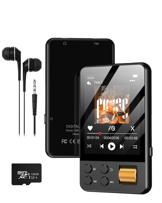 AGXOV 2.4 Inch D28 MP3 Player 128GB Bluetooth