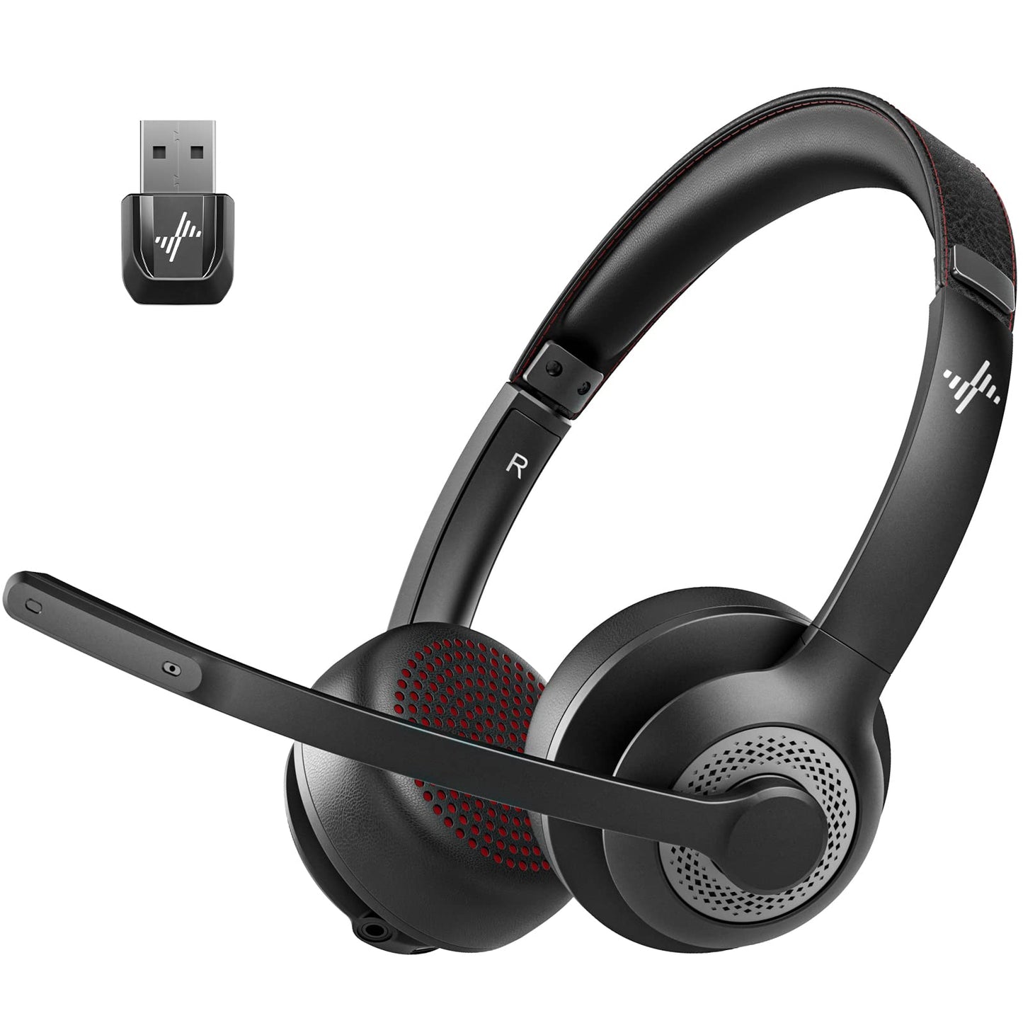 JIAMQISHI EH02 Bluetooth V5.2 Wireless Headset with Microphone for Adults