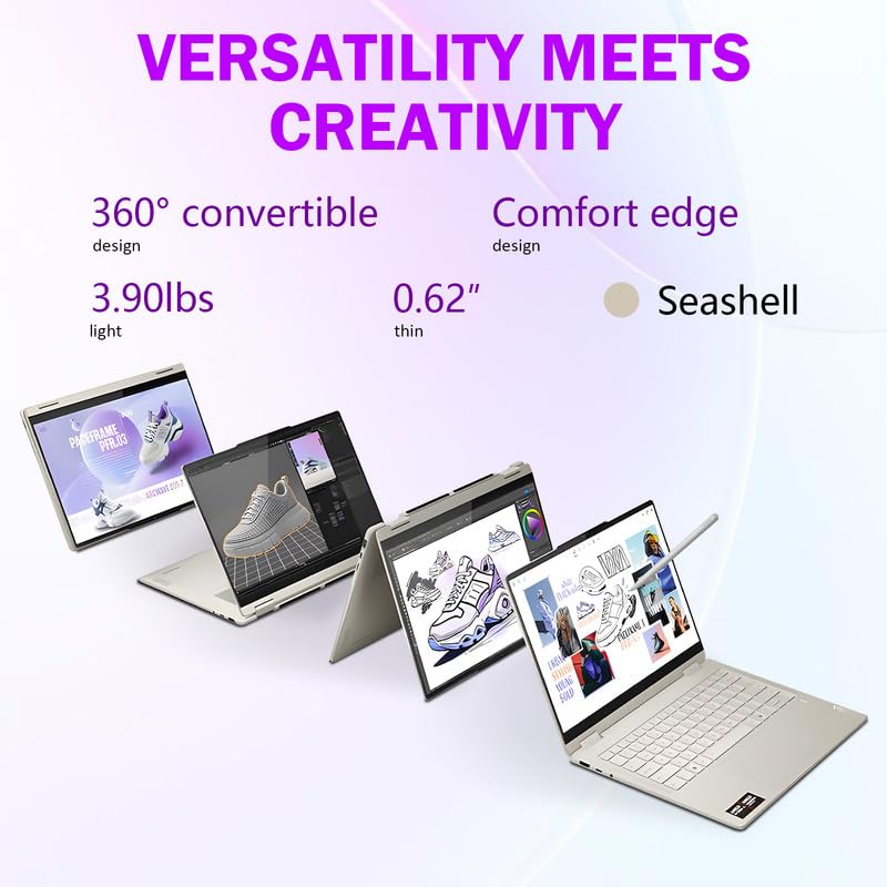 Lenovo Yoga 7 2-in-1 Laptop 16" WUXGA Touchscreen, AMD Ryzen AI 5 340, 16GB LPDDR5X RAM, 1TB SSD, Backlit Keyboard, Fingerprint Reader