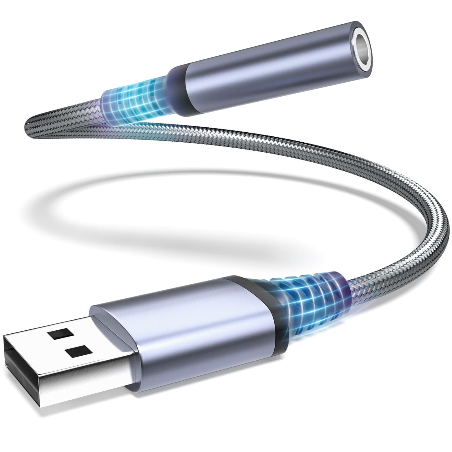 OITYEUF External Sound Card XYF16 USB to 3.5mm TRRS Stereo Adapter Compatible with Windows, Mac, Linux, iOS