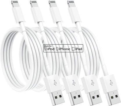 Susnwere 4 Pack Lightning Charging Cables 6ft MFi Certified compatible with iPhone and iPad