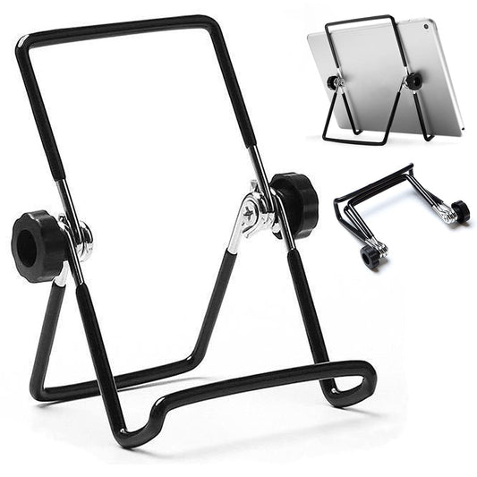 VOVIGGOL Foldable Tripod Tablet Holder, Compatible with 5.5-12.9" Devices, Adjustable Non-Slip Metal Cradle