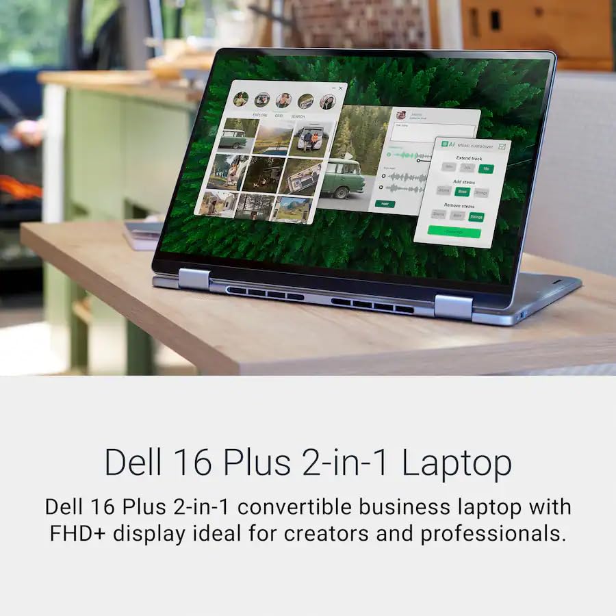 Dell 16 Inches 16 Plus 2-in-1 Convertible Laptop 1920 x 1200 Touchscreen SSD